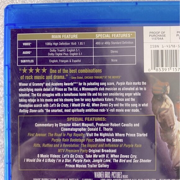 Blu Ray Disc Prince Purple Rain Movie - Picture 6 of 11